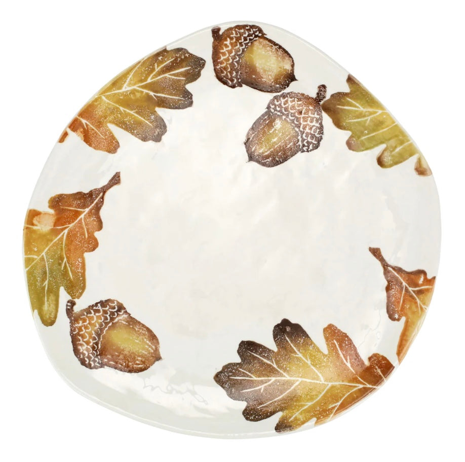 Vietri Autunno Acorns/Oak Leaves Platter
