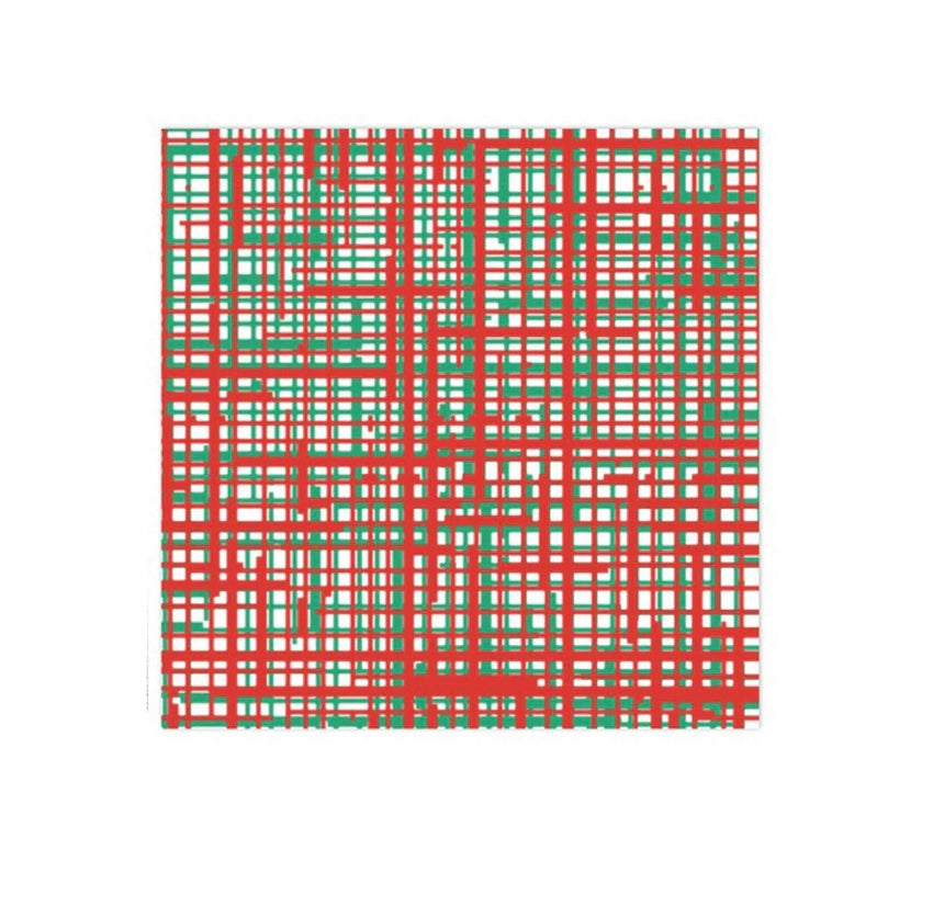 Vietri Papersoft Green/Red Plaid Dinner Napkins
