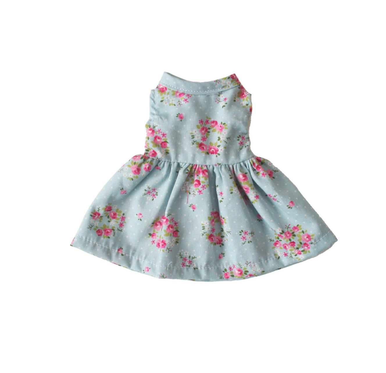 Alimrose Small Doll Blue Rose Floral Dress