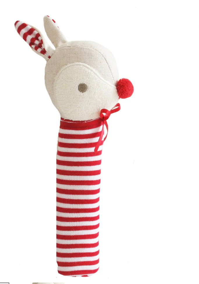 Tis the Season Alimrose Rudolph Squeaker Red Striped