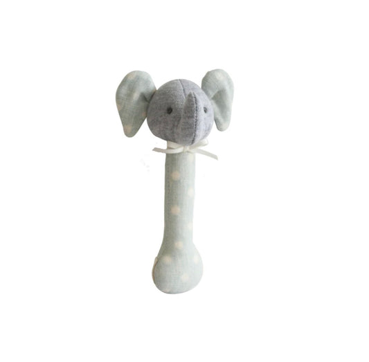 Alimrose Elephant Stick Rattle Blue