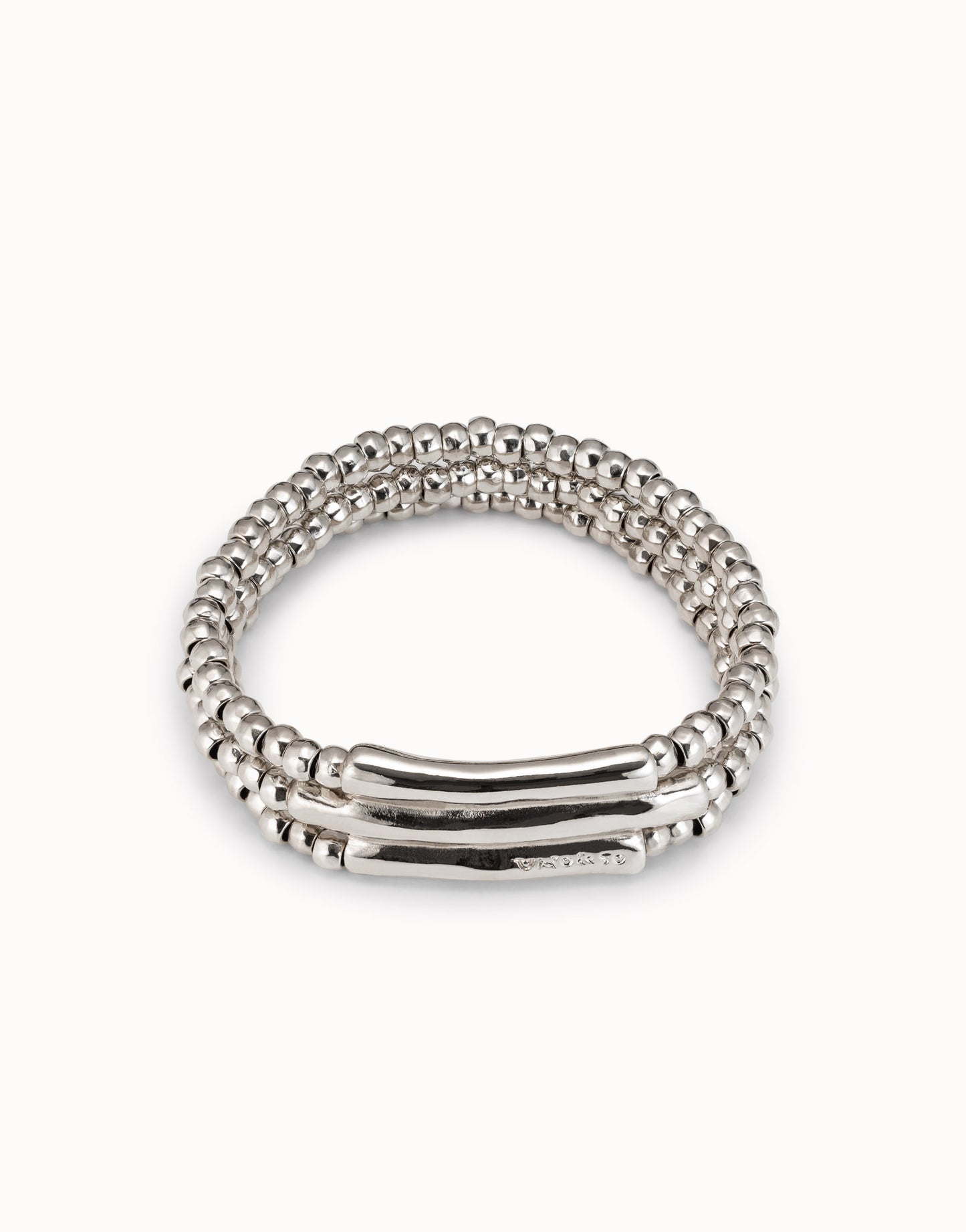 UNO de 50 Heavy Metal Silver Bracelet