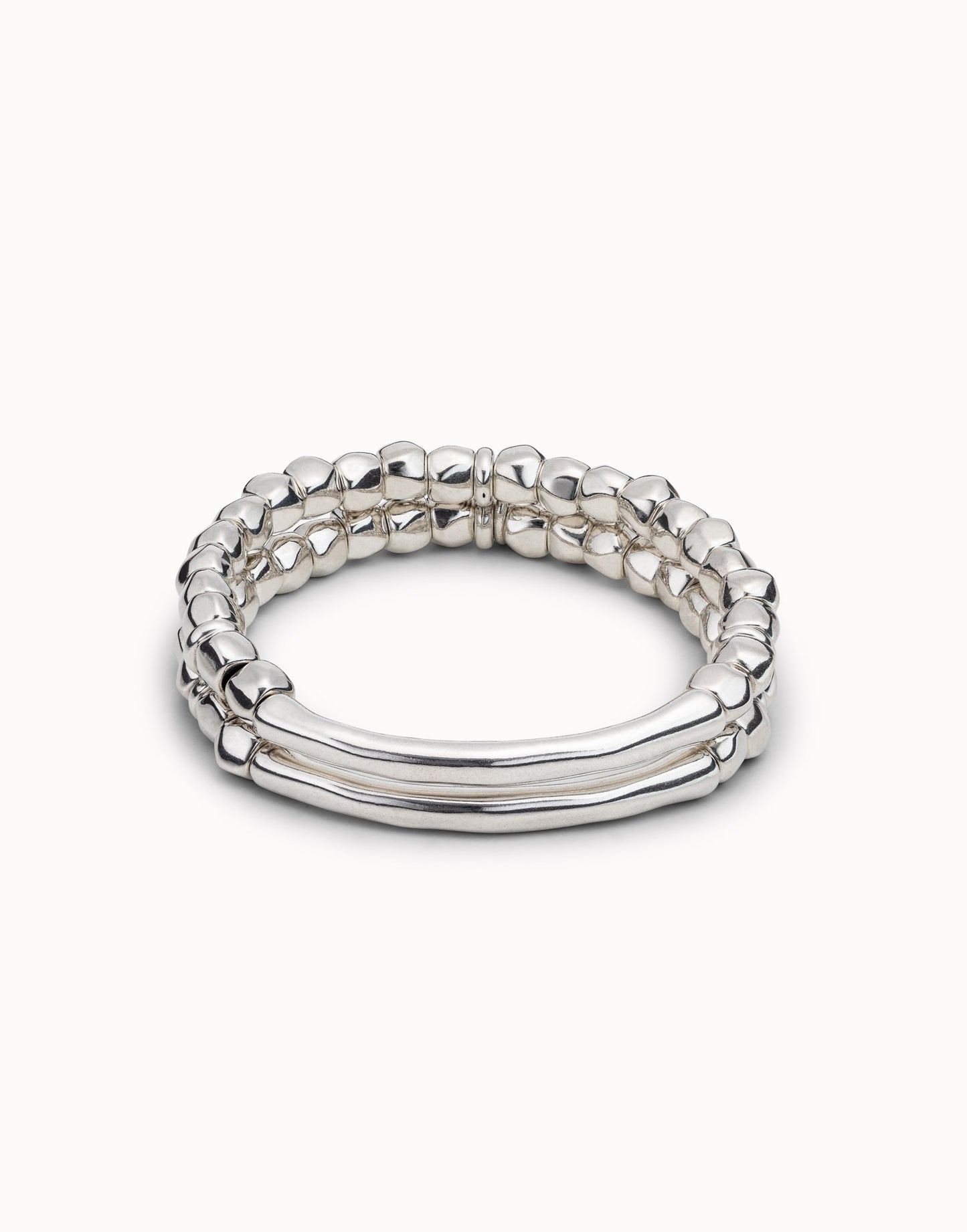 UNO de 50 Silver Dupla Bracelet