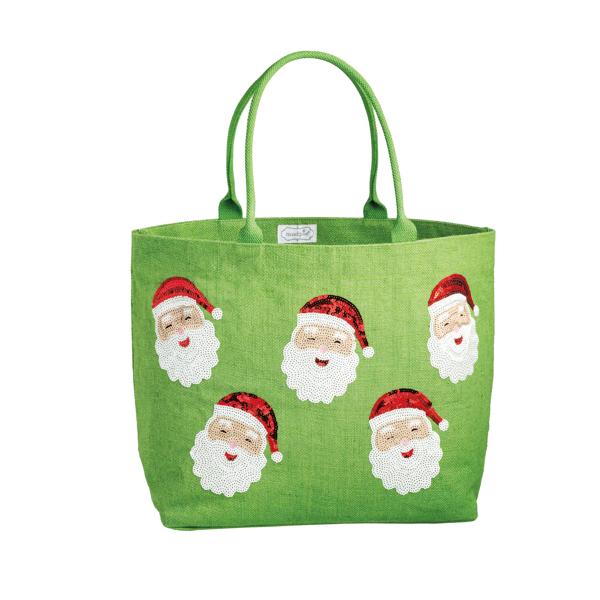 Holiday Classic Sparkle Tote Green