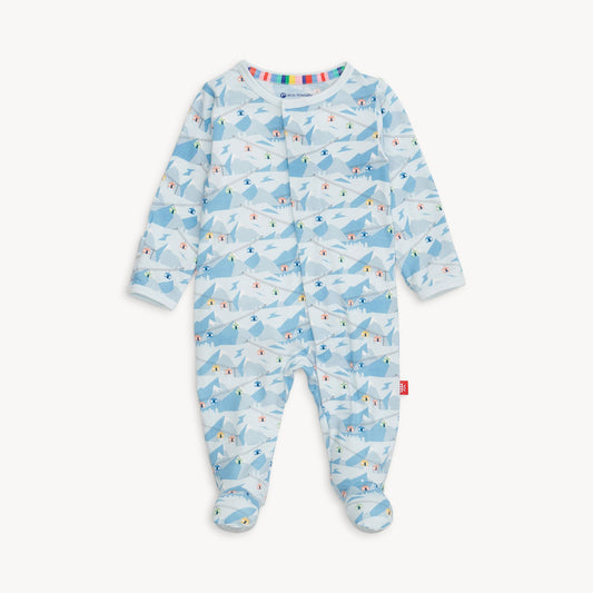 Magnetic Me Blue Apres Chic Modal Footie 0-3m