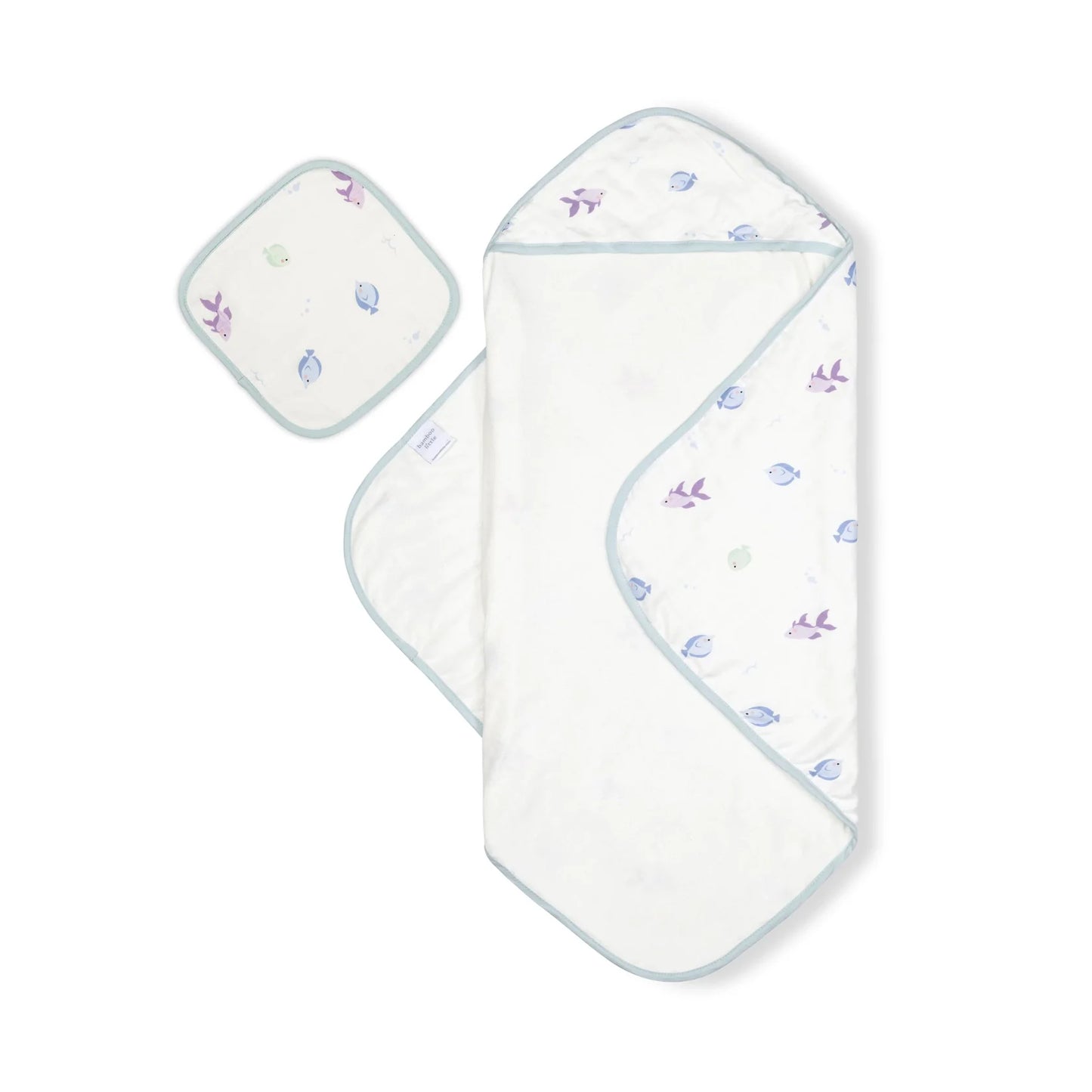 Bamboo Little Fish Hooded Towel Set