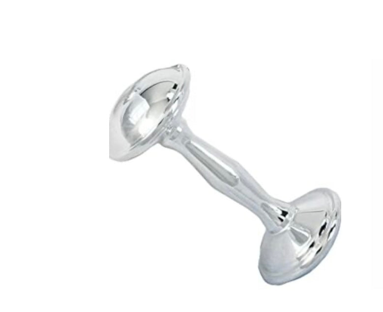 Silver Baby Rattle in Gift Box