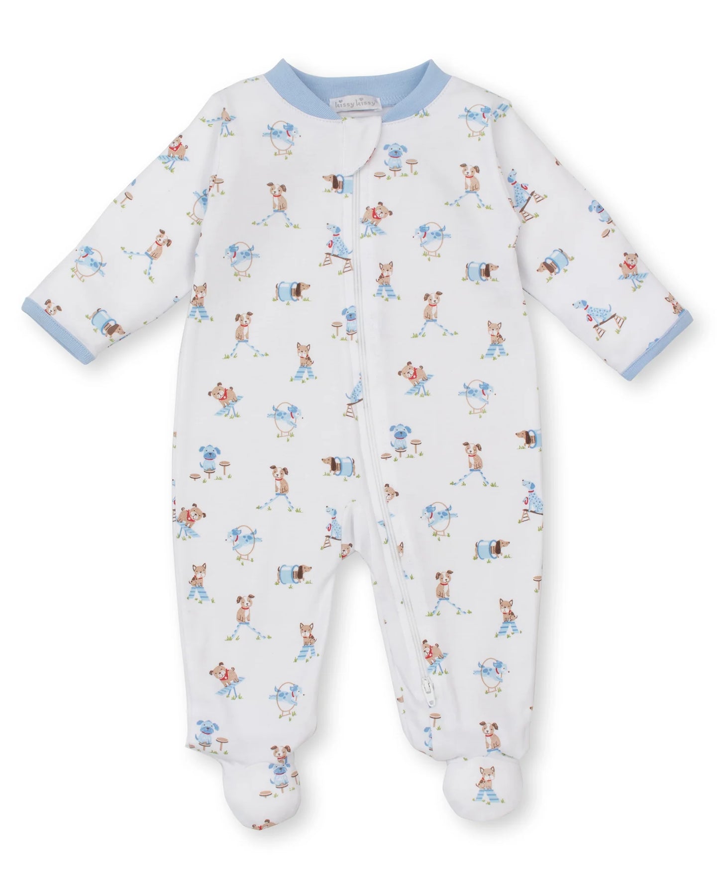Kissy Kissy Playground Pups Footie 3-6m