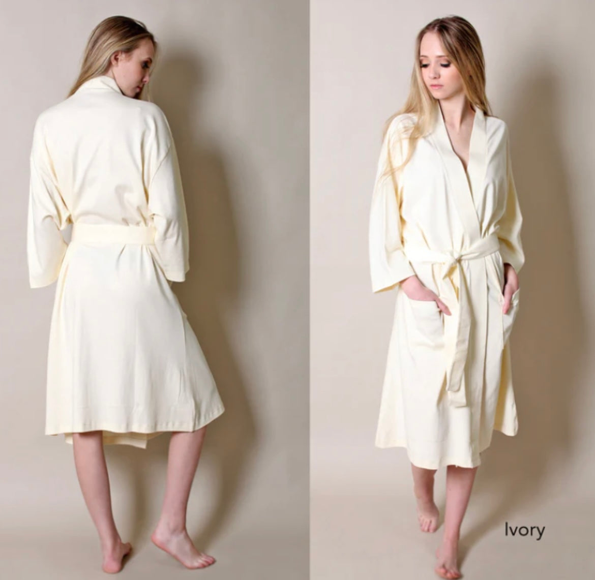 Luxurious Spa Robe Ivory S/M