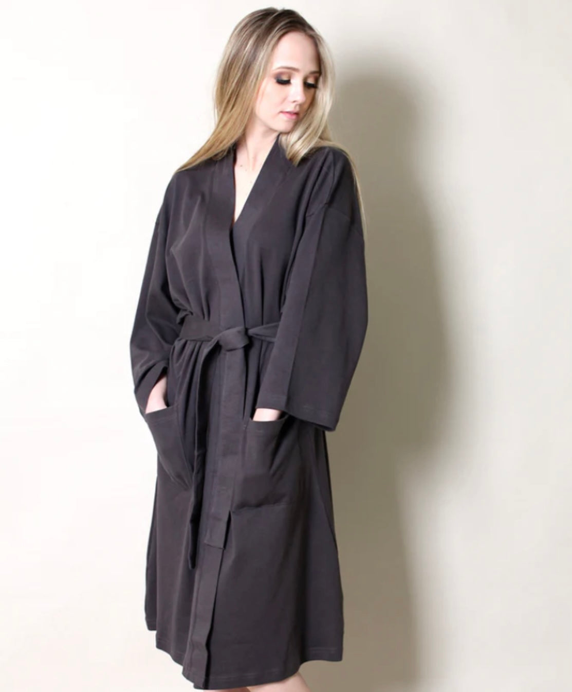 Luxurious Spa Robe Charcoal S/M
