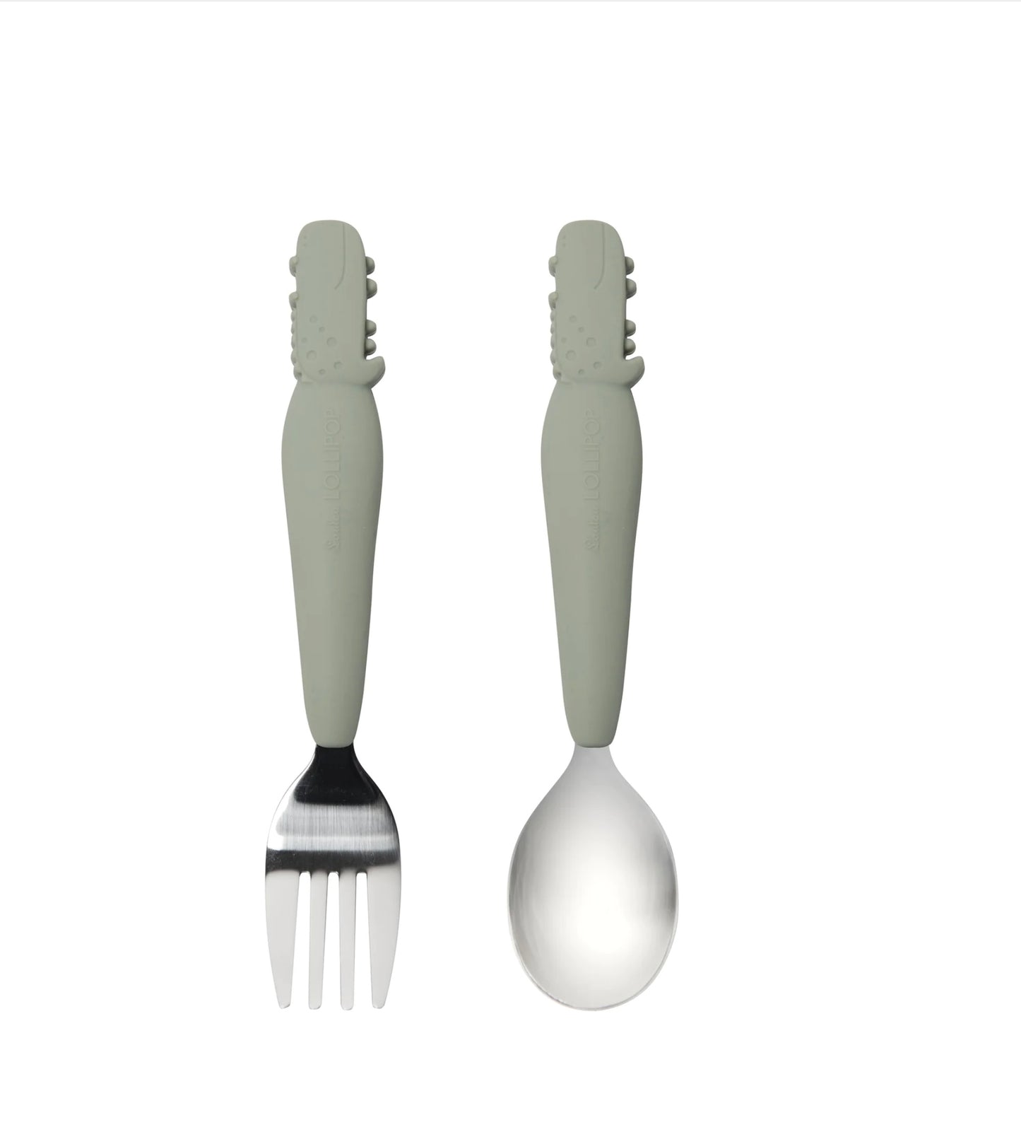 Loulou Lollipop Alligator Spoon/Fork Set