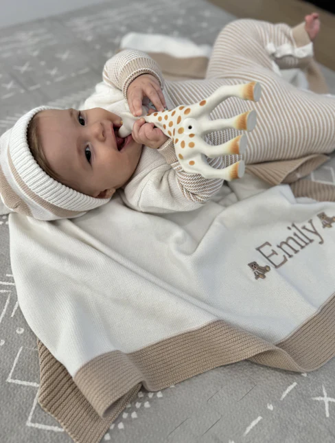 A Soft Idea Jersey Knit Blanket Oatmeal