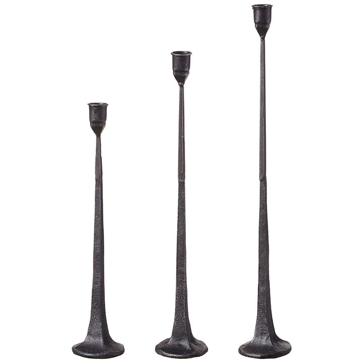 Black Iron Candlestick LARGE