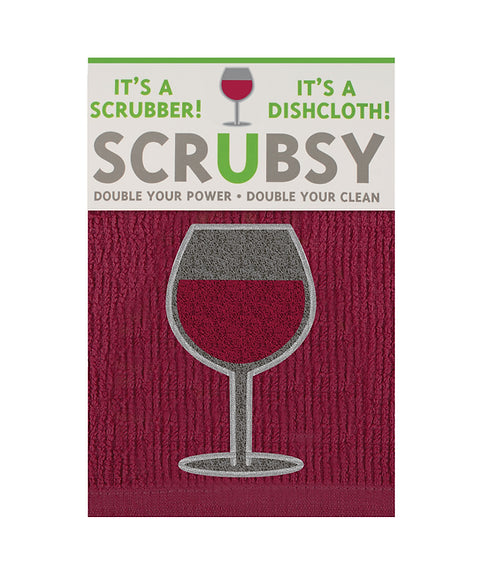 SCRUBSY Dishcloth and Scrubber Wine