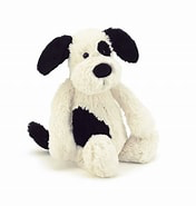 Jellycat Bashful Puppy Black and Cream Medium