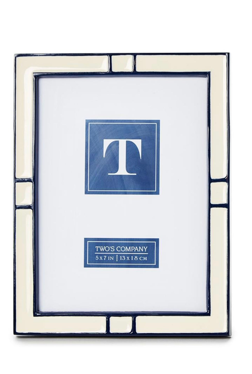 Navy and Cream Photo Frame 5x7