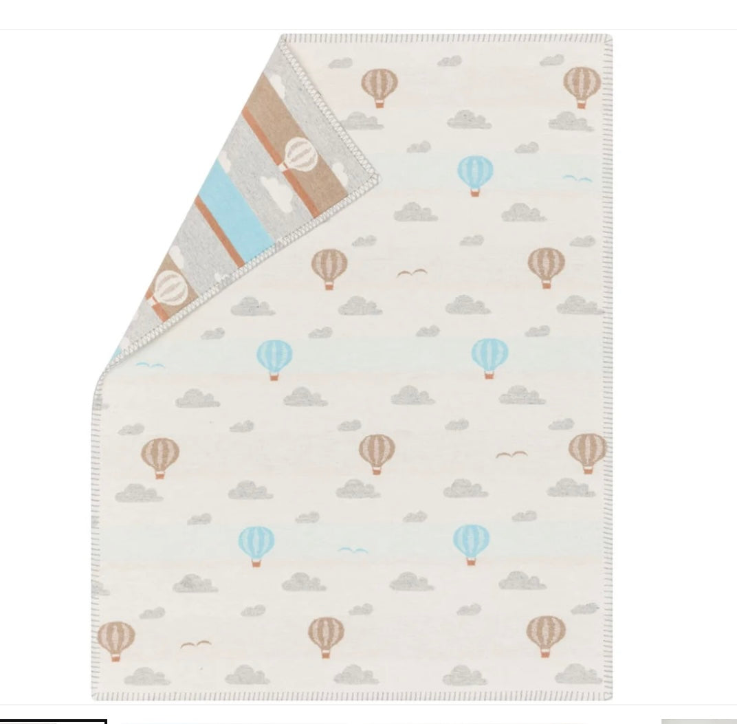 Lena Organic Hot Air Balloons Baby Blanket