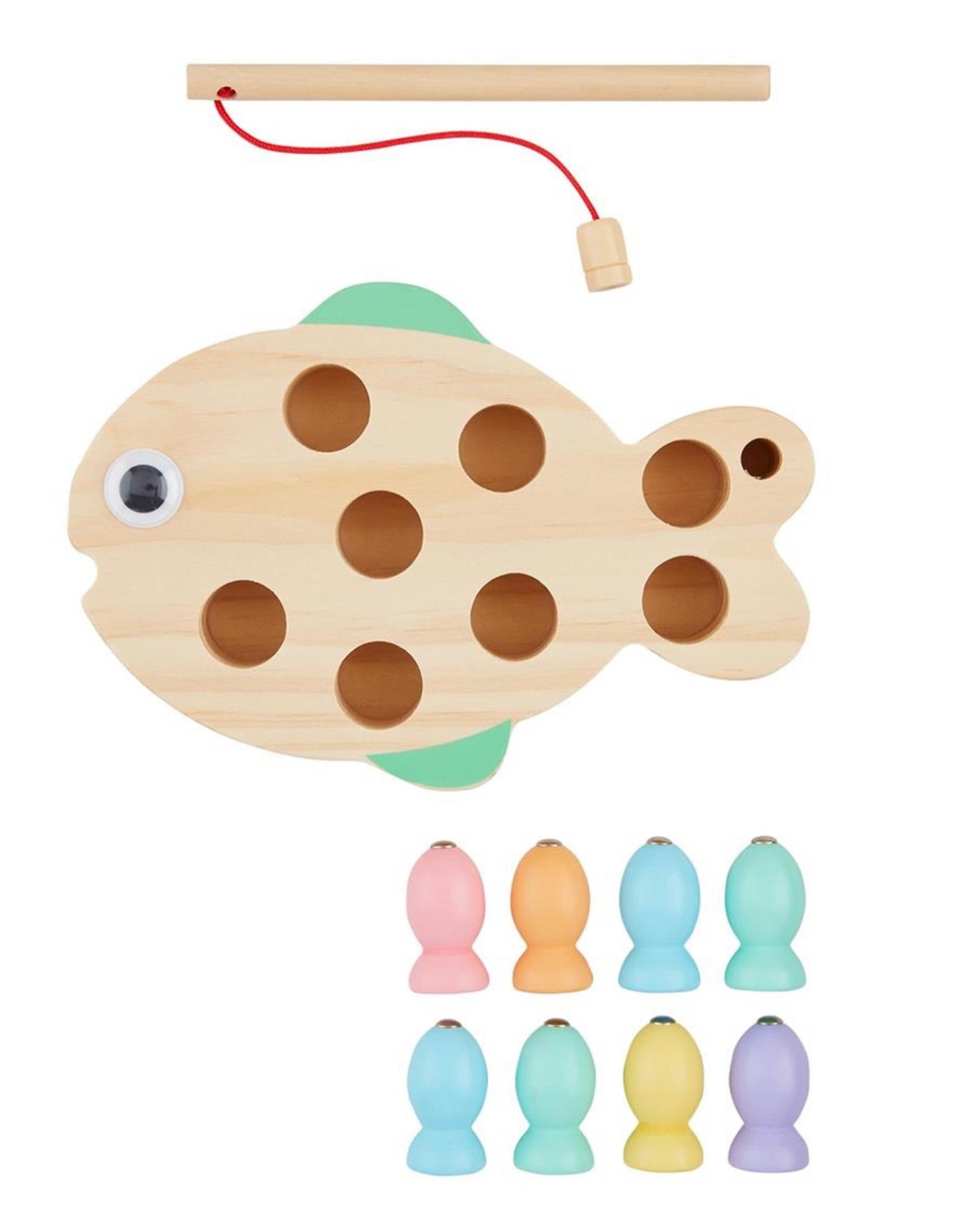 Magnetic Wooden Fishing Toy Set
