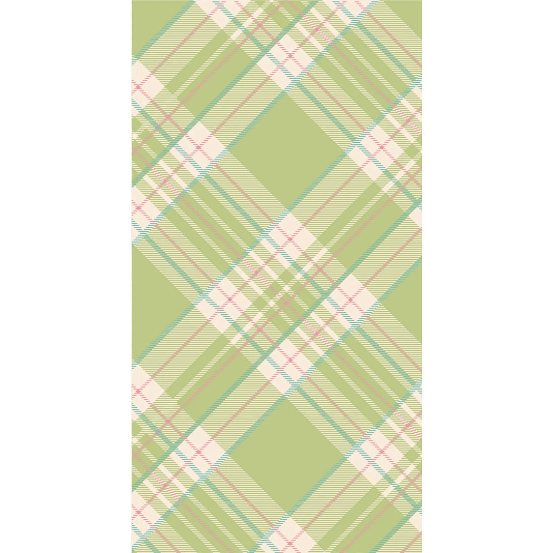 Bright Green Plaid Guest Napkin