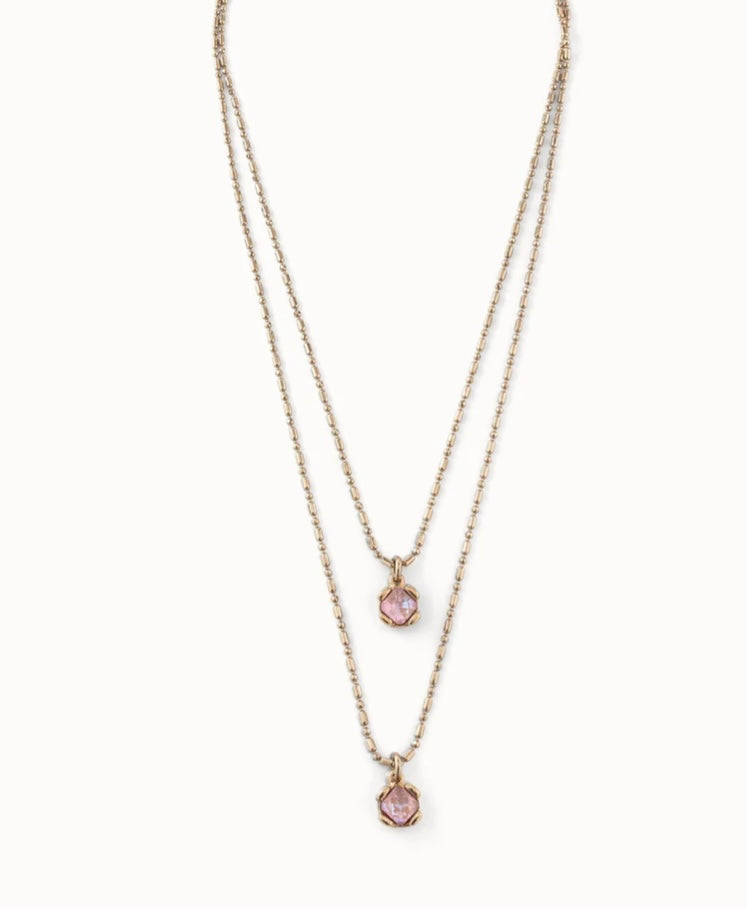 UNO de 50 Aura Pink Gold Necklace