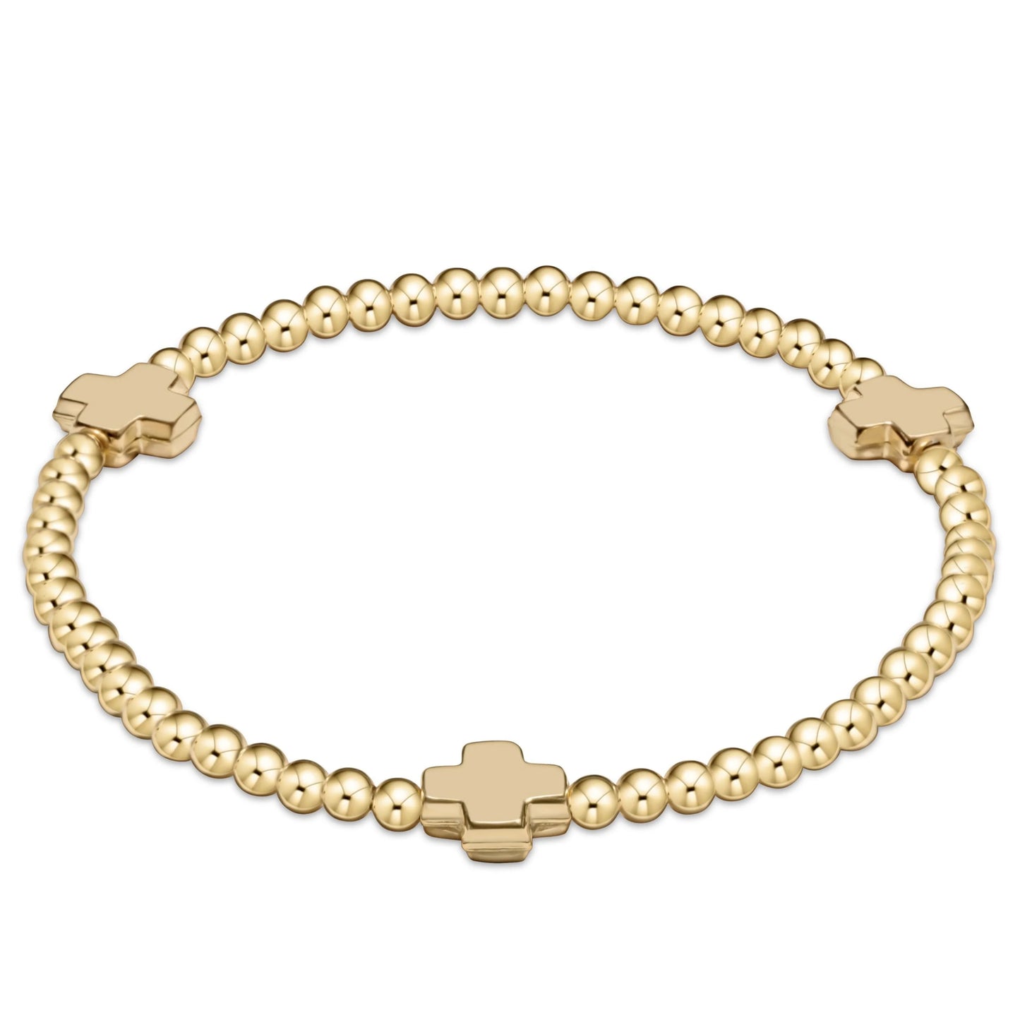 eNewton Extends Signature Cross Gold 3mm Bracelet