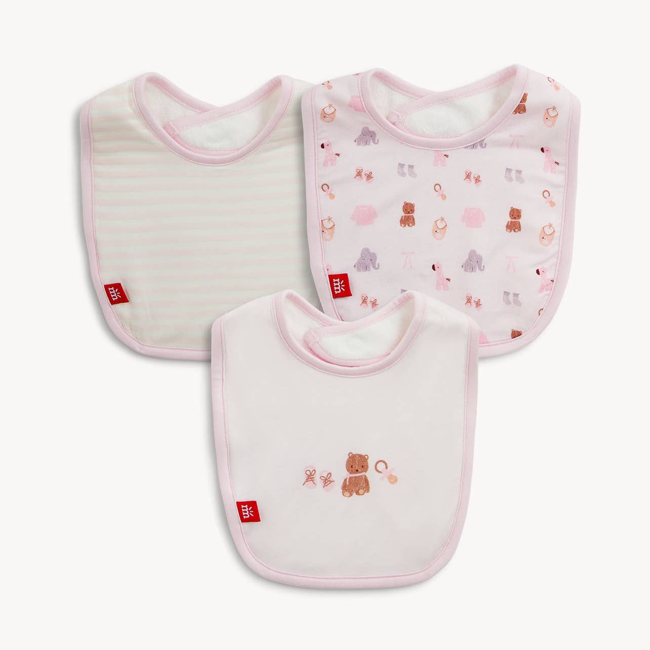 Magnetic Me Nursery Nostalgia Pink and Blue Modal Bib - 3 Pack