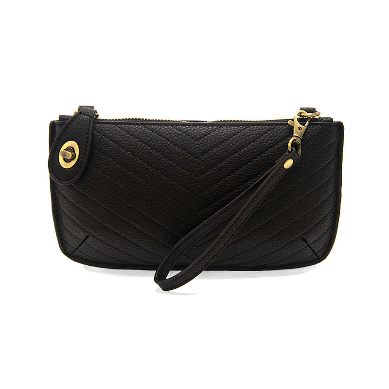 Joy Susan Quilted Mini Crossbody Wristlet Clutch Black