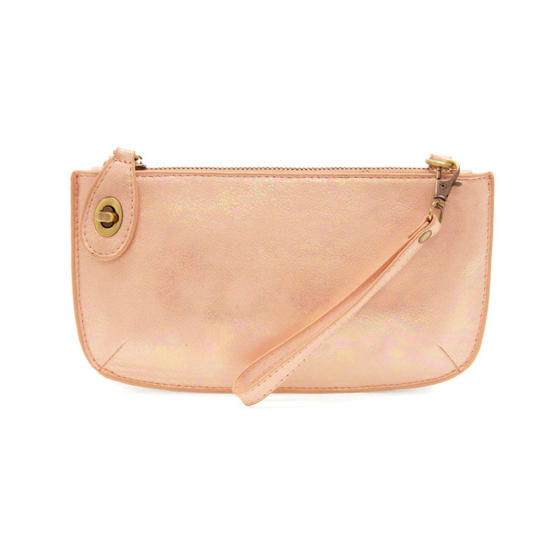 Joy Susan Holographic Mini Wristlet Crossbody Pink