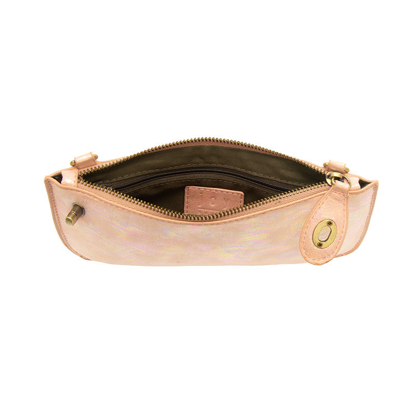 Joy Susan Holographic Mini Wristlet Crossbody Pink