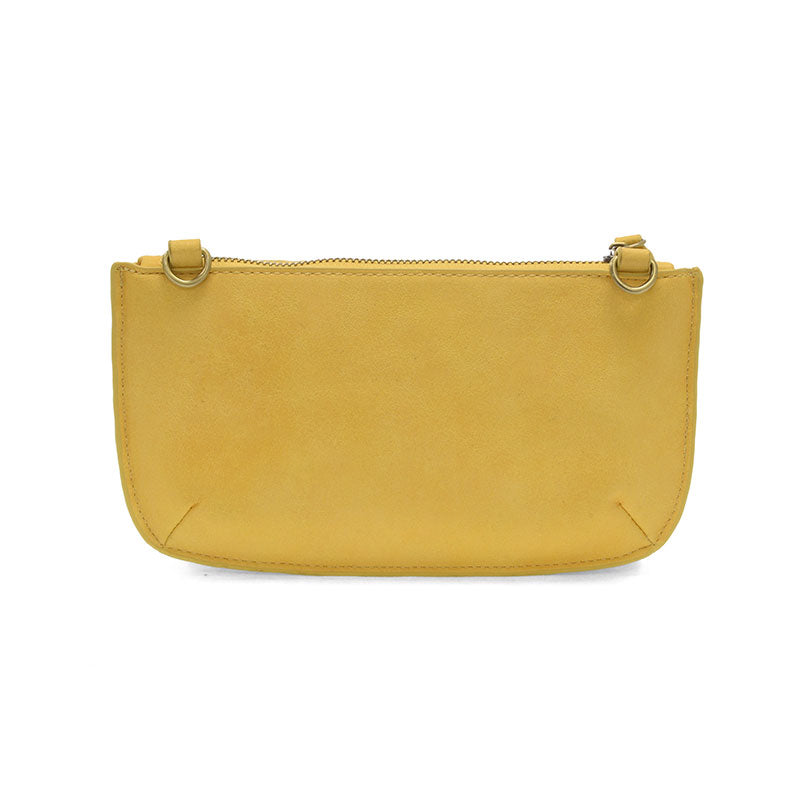 Joy Susan Lattice Woven Mini Crossbody Wristlet Clutch Yellow