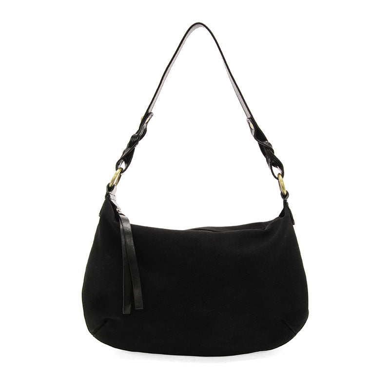 Joy Susan Effie Faux Suede Hobo Black