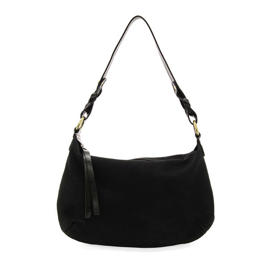 Joy Susan Effie Faux Suede Hobo Black