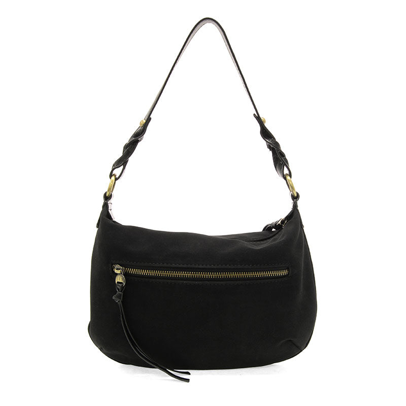 Joy Susan Effie Faux Suede Hobo Black