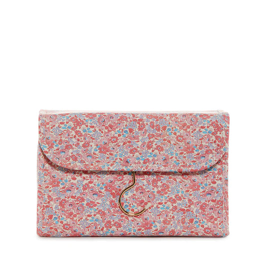 TRVL Hanging Toiletry Case Marseille with Pink Pinstripes