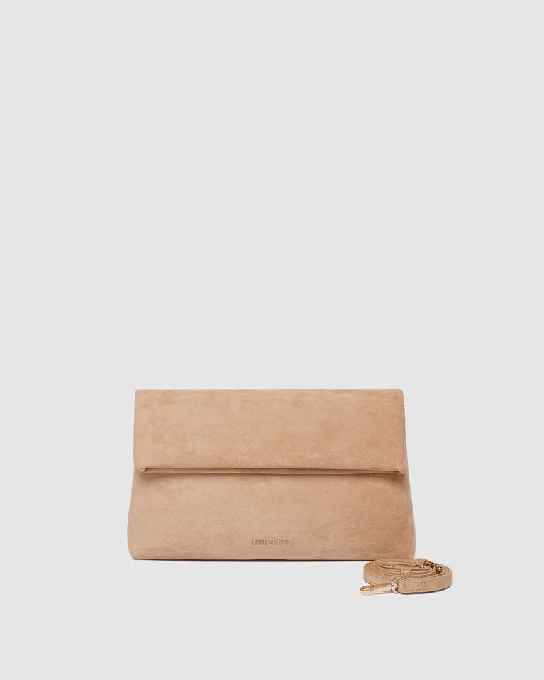 Louenhide Luka Suede Clutch Crossbody Blonde
