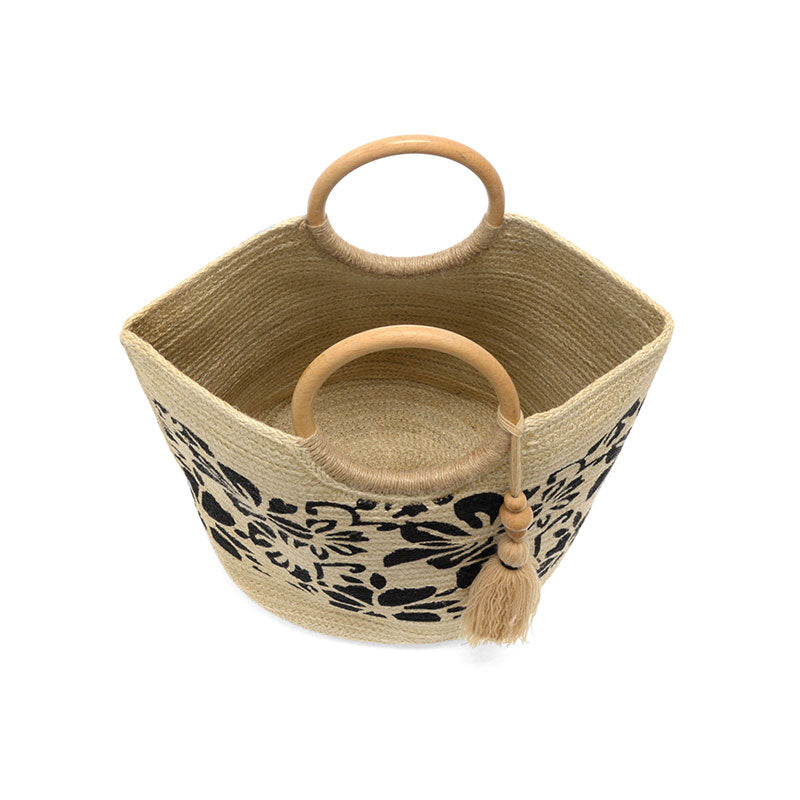 Joy Susan Tropical Floral Lydia Jute Tote