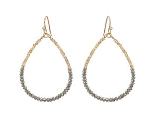 Meghan Browne Ripa Gold Hematite Earrings