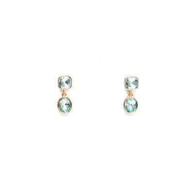pair of meghan browne ross green gemstone earrings