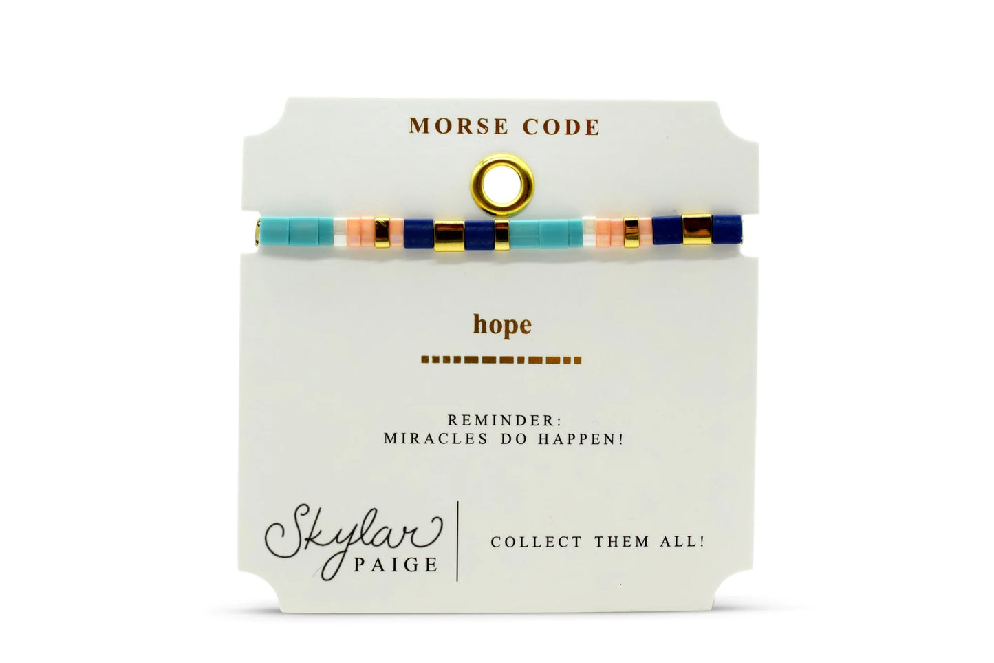 Skylar Paige HOPE Morse Code Tila Bracelet Just Beachy Bellini
