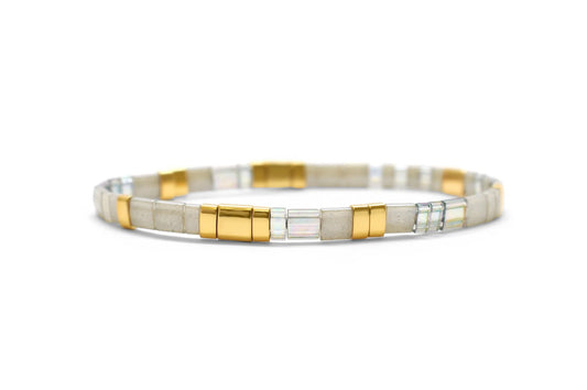 Skylar Paige GRATITUDE Morse Code Tila Bracelet Marvelous Metallic
