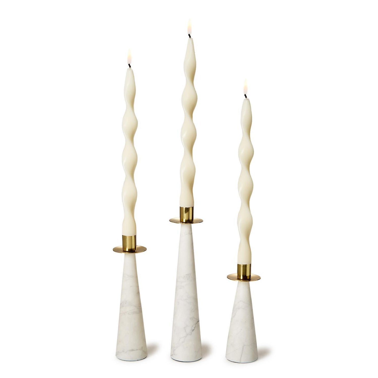 Marble Candle Holder w/Gold Brass Finish LARGE