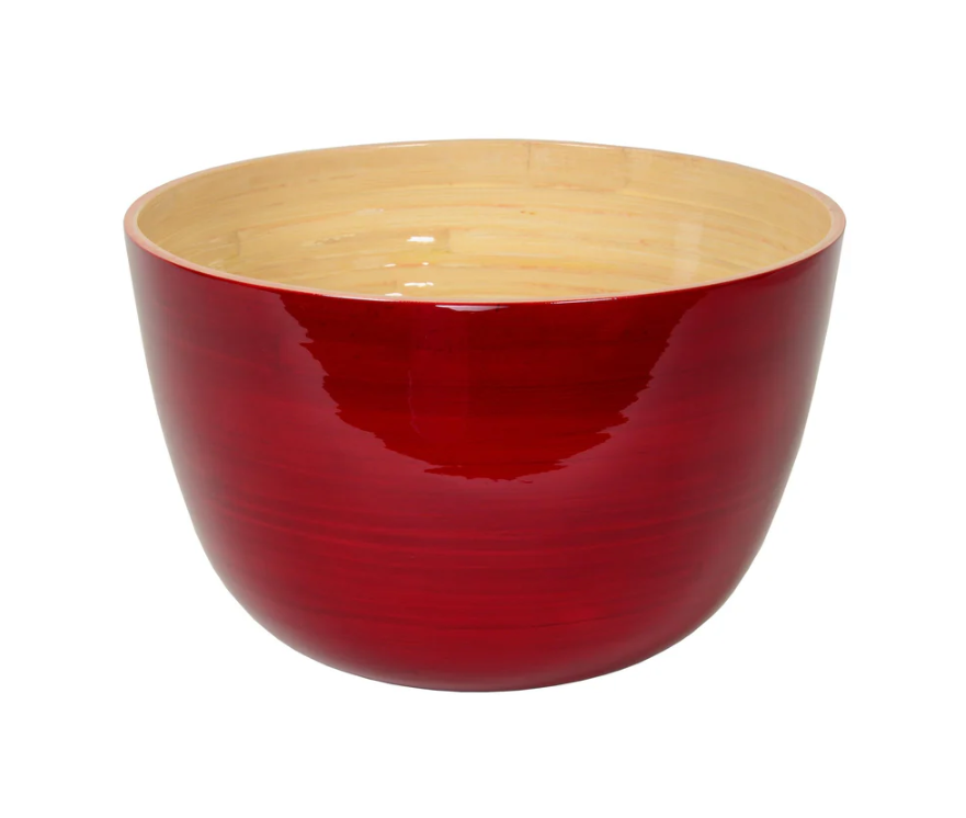 Bamboo Mixing Bowl Red