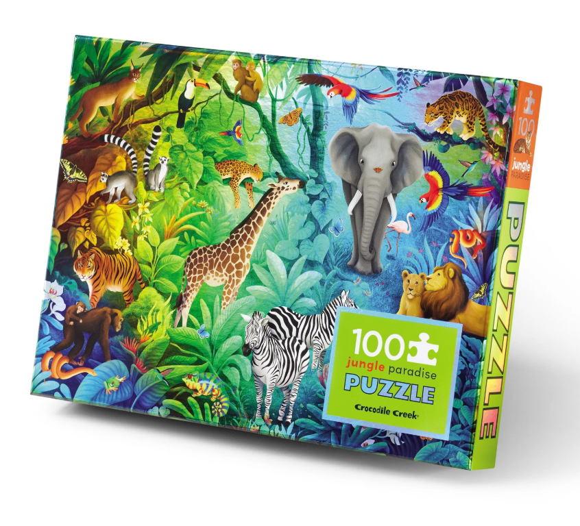 Crocodile Creek 100-Piece Holographic Puzzle Jungle Paradise