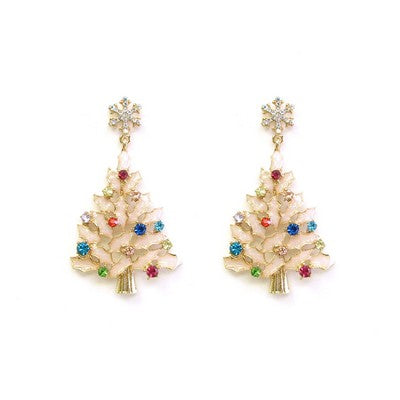 White Tree Earrings
