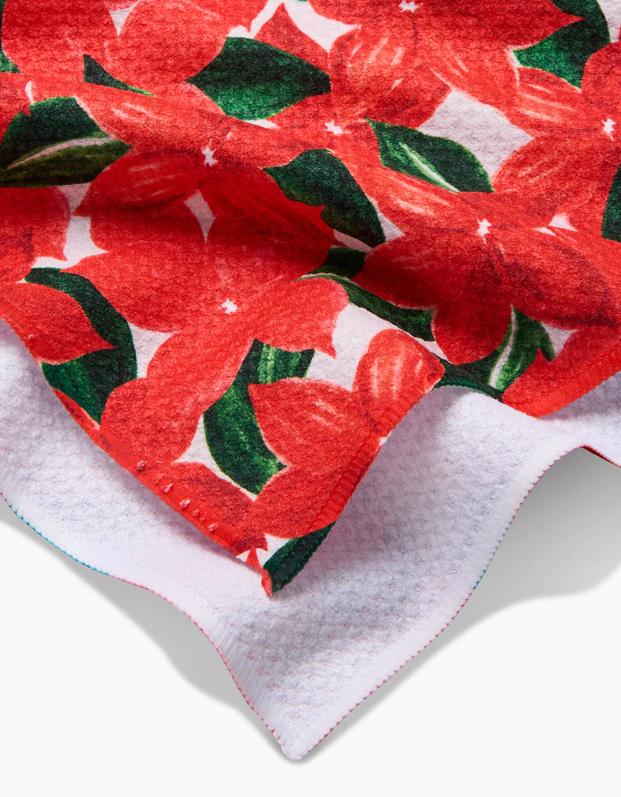 Geometry Winter Flora Tea Towel