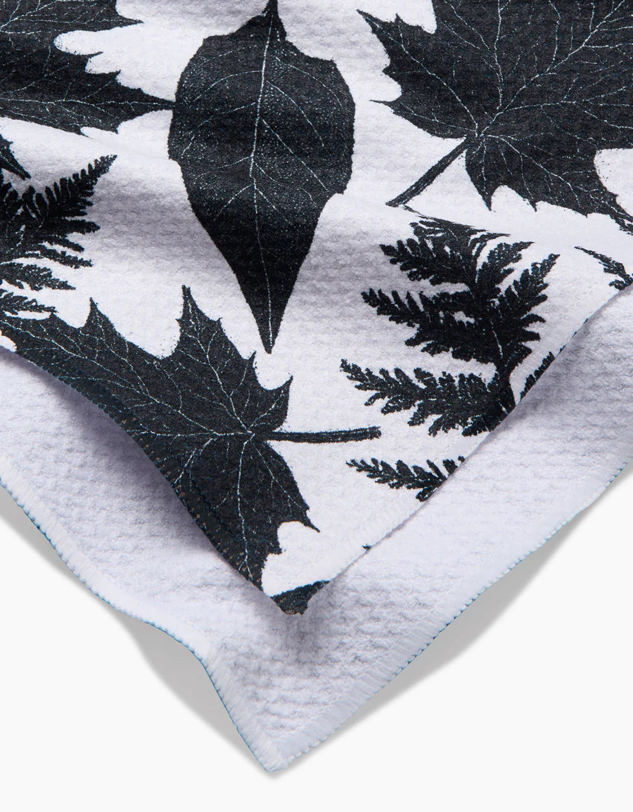 Geometry Spooky Leaves Tea Towel