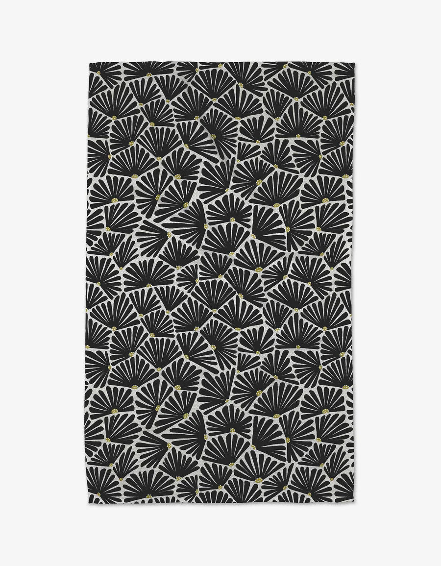 Geometry Solie Black Tea Towel