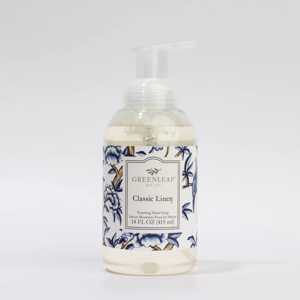 Greenleaf Classic Linen foaming hand soap bottle