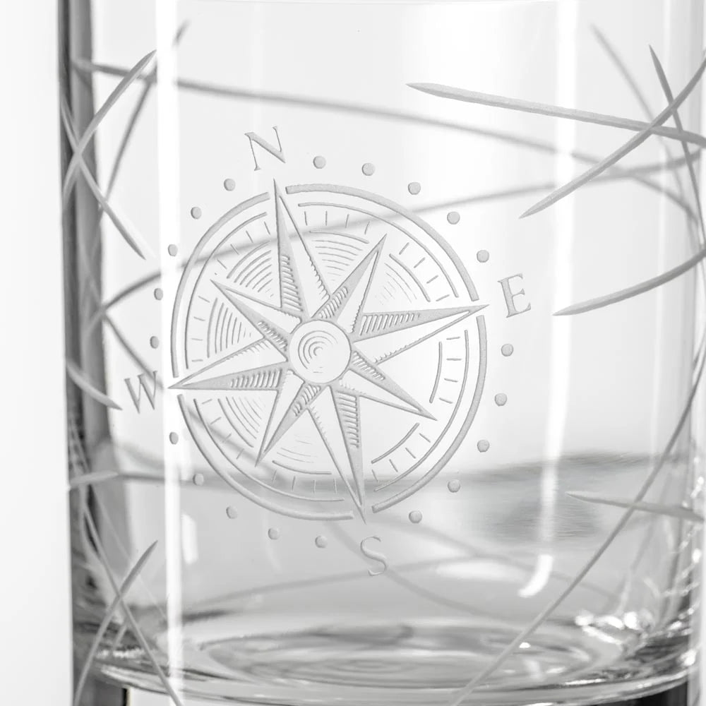 Compass Star Longitude 13 oz Double Old Fashioned Whiskey Glass