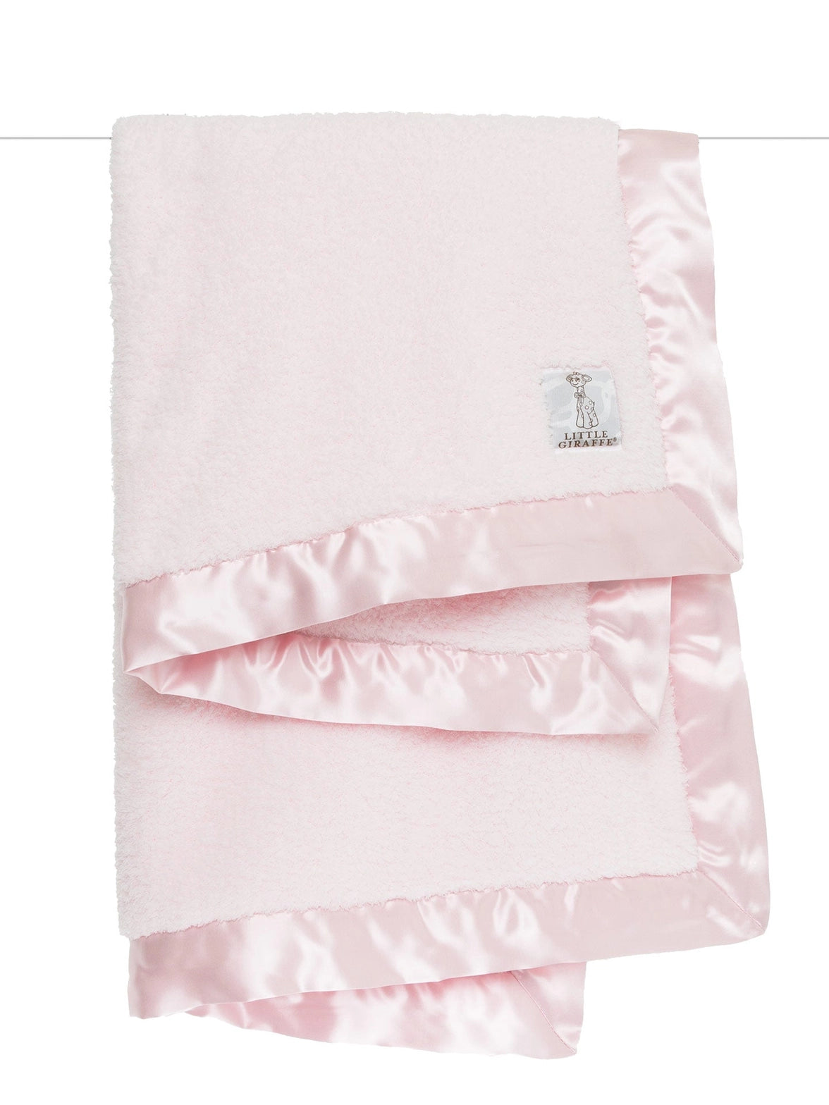 Little Giraffe Chenille Baby Blanket Pink